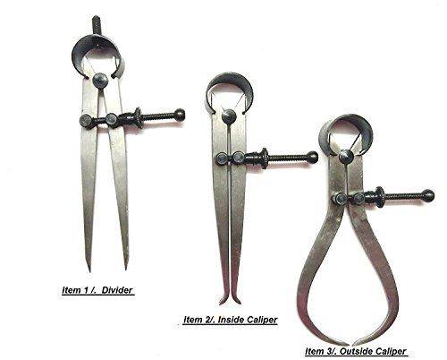 Ai AAA-212 Omex 3 Pieces Spring Caliper Set - Inside, Outside & Divider 12 Inch Inch / 300 Mm thumb #1