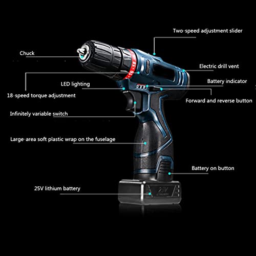 Equipment Lithiumbatterie Handbohrmaschine 25V Wiederaufladbare Taschenlampe Drehen Bohrmaschine Multifunktions Haushalt… – Bild 8