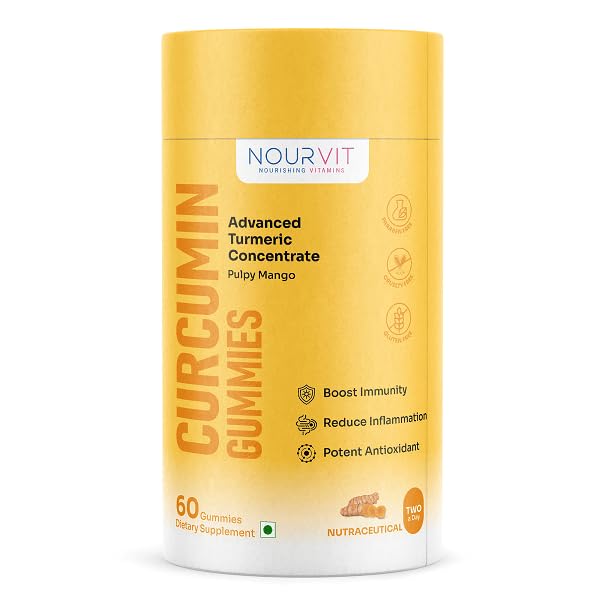 Nourvit Curcumin Turmeric Gummies Powerful Antioxidants & Relief I