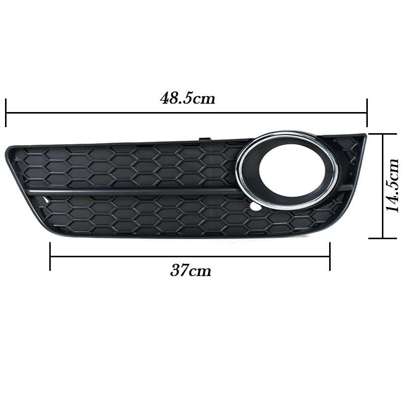 Grille De Feux De Brouillard Avant Pour Audi A5 2008-2012 – ABS Noir Argenté, Décoratif Et Protecteur
