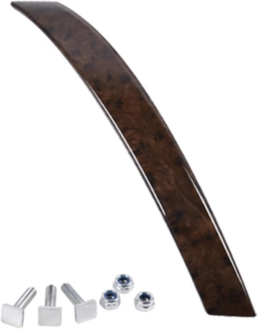 Inner Side Door Arm Grip Handle Trim Panel for BMW 5 Series E60 E61 2004-2006 Woodgrain Silver