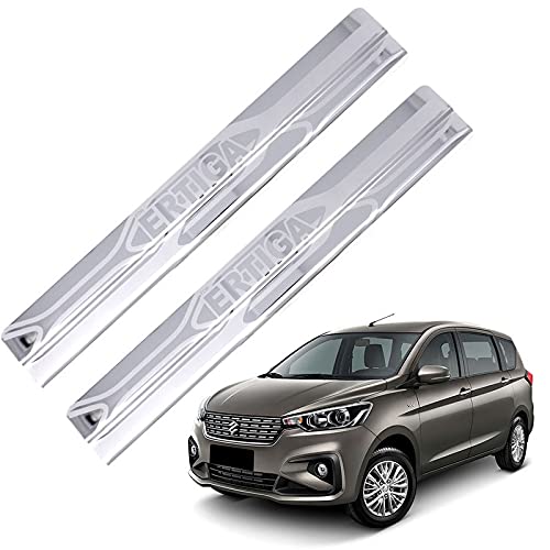 Image of Galio Car Footsteps Scuff Plate Sill Guard Stainless Steel (After-Market) Compatible with Ertiga ((2018-2021))