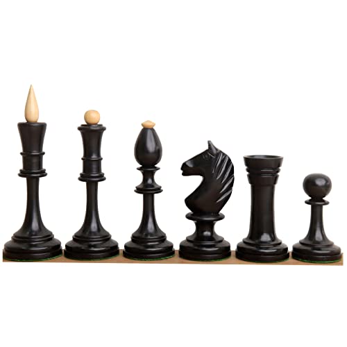 Jeu d'échecs russes en buis double lesté Averbakh soviétique 12,2 cm - 6