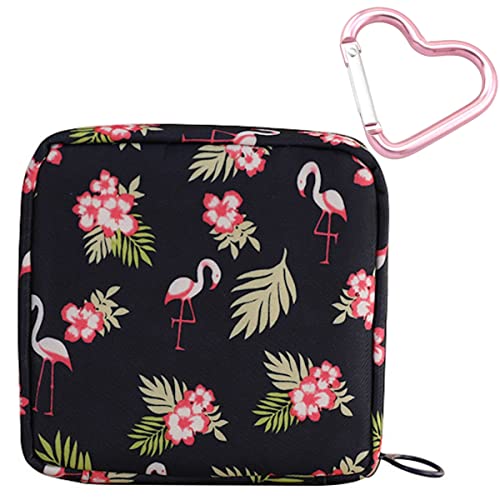 Adorable Pink Peri - Reusable Sanitary Napkin Pads Storage Bag Portable for Women Girls | Made of Nylon + Water Resistance | Zero Waste Period (Tropical)