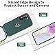 Handyband für Samsung Galaxy S22 5G Hülle mit Band, MoEvn Necklace Handyhülle mit Kordel für zum Umhängen Herz Muster Silikon Case Stoßfeste Schutzhülle mit Abnehmbar Kette für Samsung S22, Grün