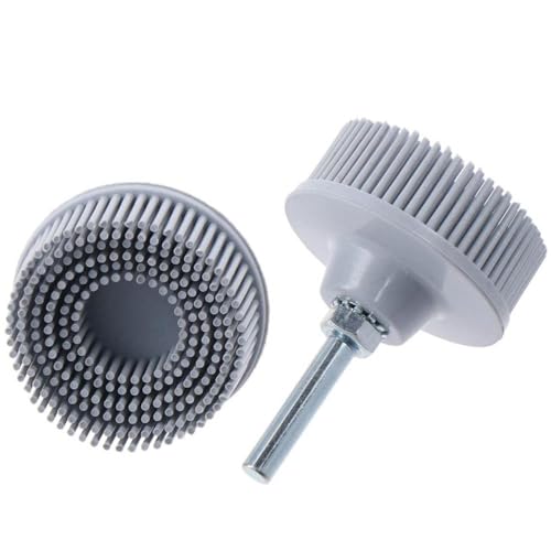 Image of Polishing Head 2 Pcs 2 Inch Grinder Accessories White Grinding Wheel Rotary Abrasive Emery & Rubber Bristle Disc for Jewelry Wood Metal Polishing