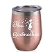 JERIO Godmother Gifts 12 oz Stainless Steel Wine Glass Tumbler Gifts Perfect Mother’s Day Christmas gifts for Mom