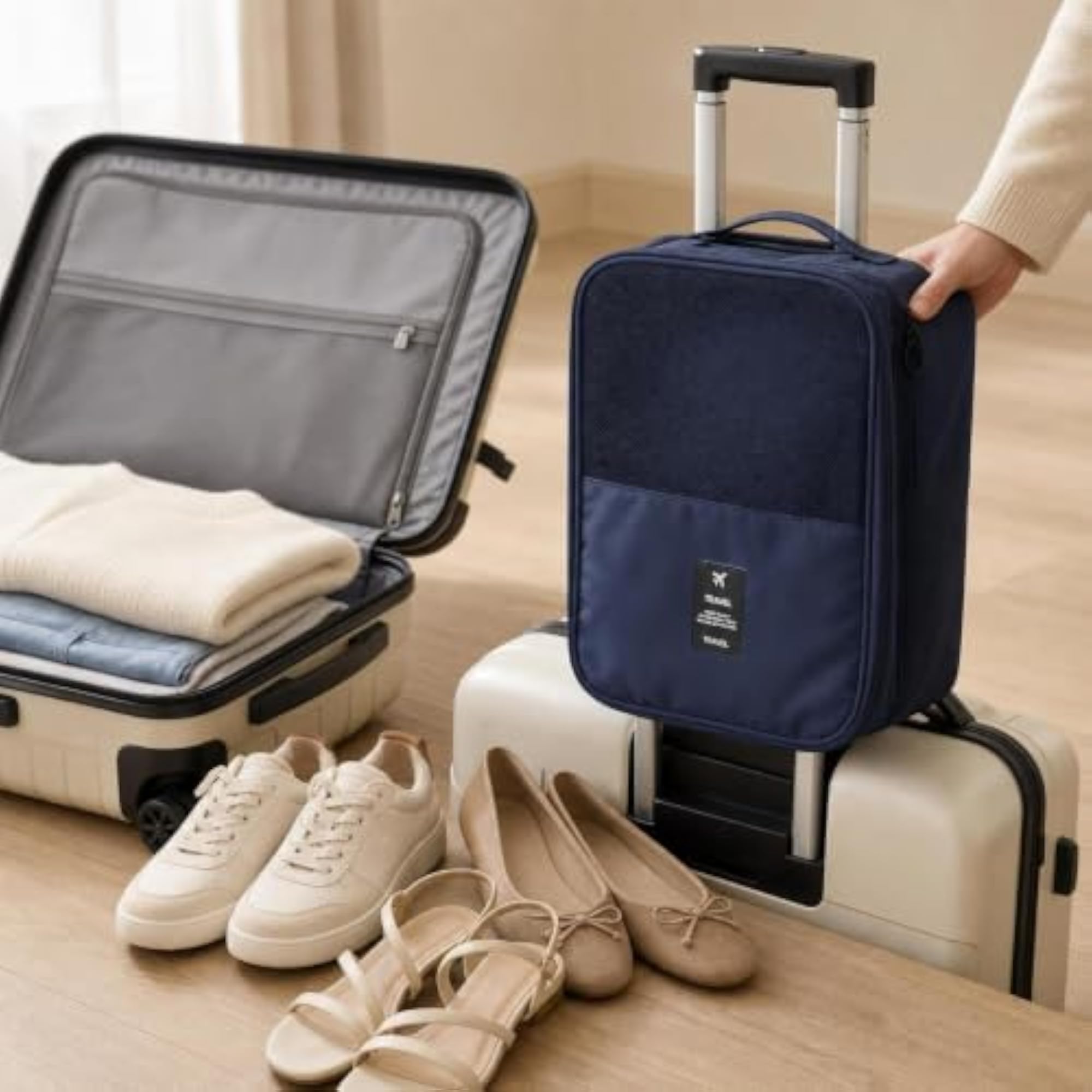 Multi-Layer Travel Shoe Storage Bag Portable Luggage Organizer