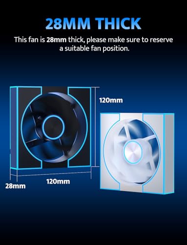 Image of darkFlash 3-Pack 120mm PC Case Fans, PWM ARGB Sync, Addressable RGB Cooling Fans for Computer Case & High Airflow Reverse(DM8R LINE, Black)