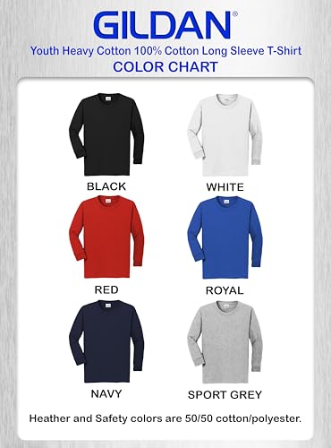 Gildan Custom Youth Long Sleeve T-Shirts - Personalized Crewneck Tee for Kids, Boys - Add Your Image, Text & Photo3