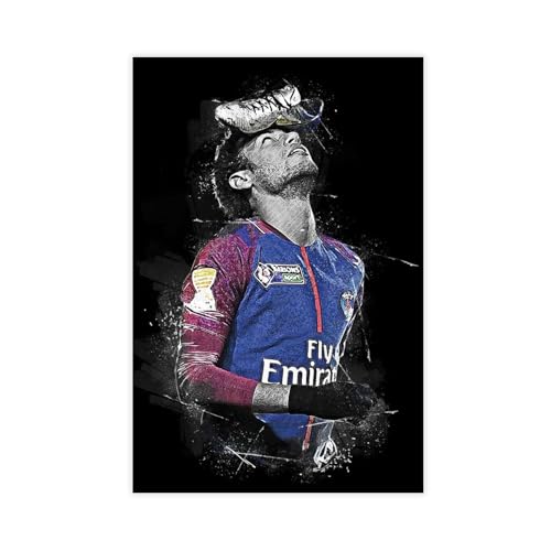 GJHTQLP Neymar Jr 14 (2) Póster en lienzo para decoración de dormitorio, 30 x 45 cm