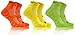 sesto senso Chaussettes Sport Colorées en Coton Femme Homme Lot de 3 Paires Jaune Vert 39-42 3 Pack Orange