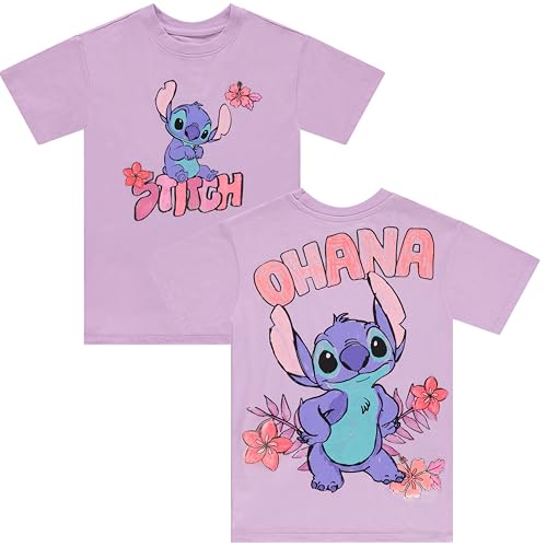 Image of Disney Lilo and Stitch Girls Short Sleeve T-Shirt- Stitch Girls Tee Sizes 4-16