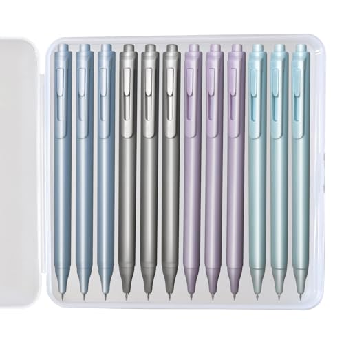 Gel de tinta negra 0.5mm pack 12 con estuche miniatura 1