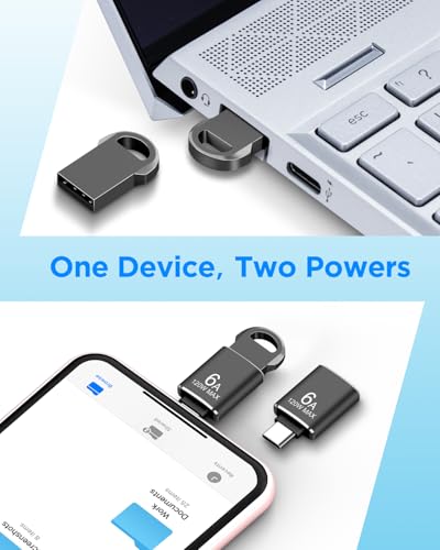 Image of EASTBULL 4GB USB 2.0 Mini Metal Flash Drive, Small USB 2.0 Drives 5-Pack with Two USB-C Adapters, Thumb Drive for Storage and Backup (4GB)