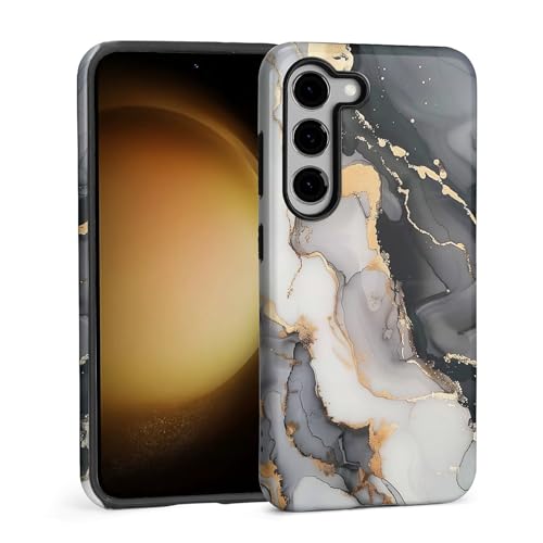 Coque Galaxy S23 marbre noir pour le quotidien urbain