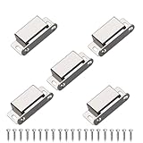 WOOCH Magnetic Door Catch - 20lb High Magnetic Stainless Steel Heavy Duty Catch for Kitchen Bathroom Cupboard Wardrobe Closet Closures Cabinet Door Drawer Latch (2.1 in Silver, 5-Pack)