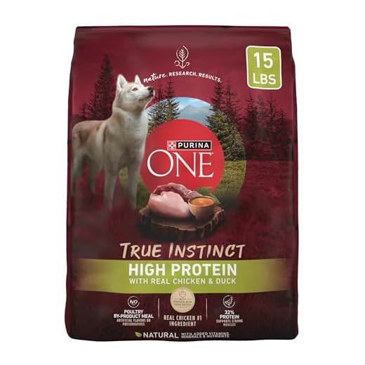 Purina ONE True Instinct High Protein Dry Dog Food Formula with Real Chicken and Duck Natural with Added Vitamins and Minerals Dog Food - 15 lb. Bag