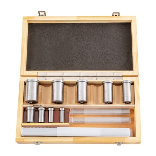 Keyway Broach Set, 18-Piece HSS Industrial Tools 1/8‘ 3/16’ 1/4‘ 3/8’ Metalworking Cutting Tool Set Broach Bushings Shim Set with 4 Broach Teeth Cutting Tools for Lathes