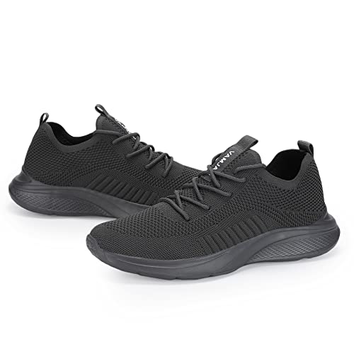 Image of VAMJAM Men's Running Shoes Fashion Sneakers - Lightweight Breathable Flying Knitting Lace Up Mesh Walking Shoes Workout Casual Sports Shoes