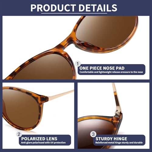 Vintage Round Sunglasses - Classic Retro Designer Style for Women & Men, UV400 Protection2