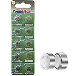 10 X AG5 LR754 LR750 LR754W 393 SR754 193 546 RW28 1.5v PoundMax ALKALINE BUTTON CELL BATTERY