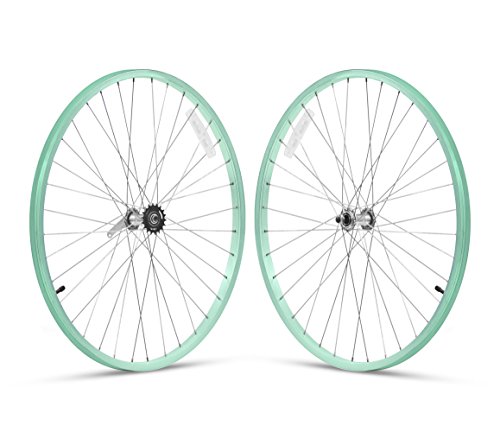 Firmstrong 1-Speed Beach Cruiser Bicycle Wheelset, Front/Rear, Mint Green, 26
