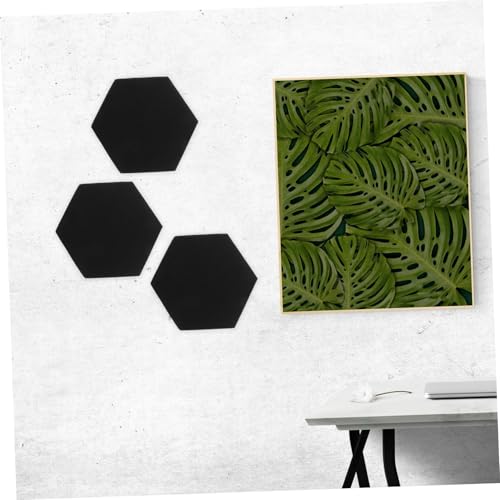 Kisangel 12 piezas paneles hexagonales absorbentes de sonido con adhesivo, aislamiento acústico decorativo para reducción de ruido en paredes para uso en hogar, estudio y oficina miniatura 5