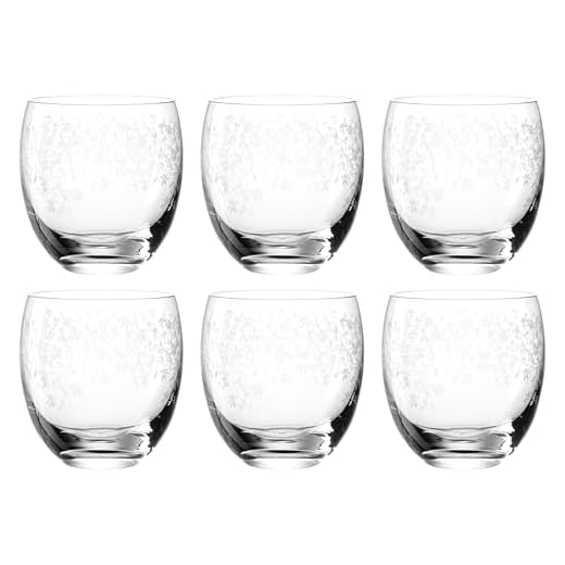 Leonardo Chateau Trink-Glas, Glas-Becher mit floralem Muster, spülmaschinenfeste Wasser-Gläser, 6er Set, 400 ml, 061595