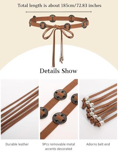 Scarlet Darkness Women Renaissance Belts Waist Belts for Dresses Bohemian Style Waist Belt4