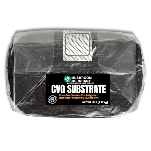 CVG Substrate (5 lb) Pre-Sterilized Coco Coir Vermiculite & Gypsum Ready-to-Use Bulk Mushroom Substrate
