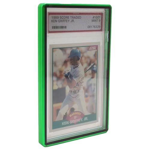 EVORETRO Magnetic Card Holder for PSA Graded Card – Aluminum Alloy Frame, Durable Card Cases for Sports Cards, Secure Trading Card Protection (Green)
