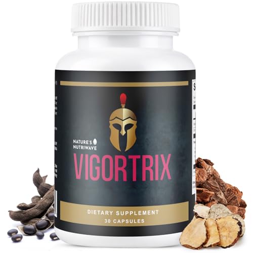 Natures NutriWave Vigortrix 100% Natural Mens Wellness Supplement with Niacin Zinc & Herbal Blend Made in USA - 30 Capsules 1 Month Supply