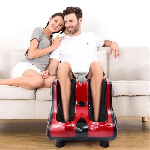 Masajeador Shiatsu para Pies, Pantorrillas y Piernas Pemberly Row, 19,7" x 17,7" x 17,7", construcción de plástico, acabado rojo, ajuste de velocidad, diseño ergonómico, funciones de calentamiento y amasado para relajación miniatura 4