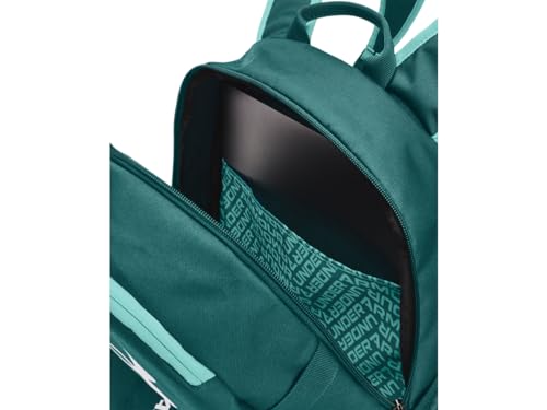 Image of Under Armour Unisex-Adult Hustle Lite Backpack, (449) Hydro Teal /Radial Turquoise /White, One Size Fits All