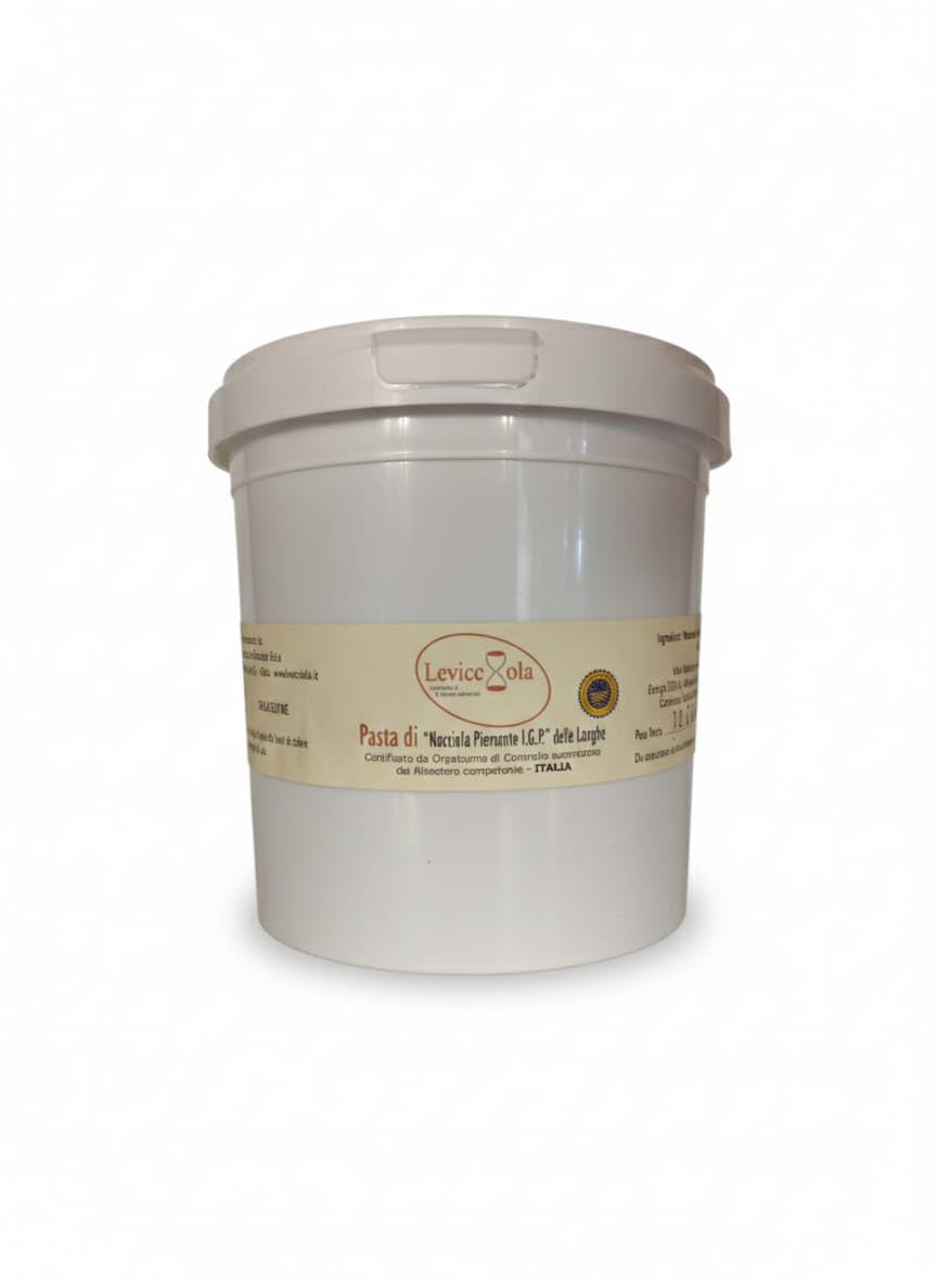 Pasta di “nocciole del Piemonte i.g.p.” 1kg. Pura 100% per gelati, creme, prodotta da azienda agricola, italiana