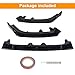 Fits 7th Nissan Altima 2019 2020 2021 2022 Front Bumper Lip Body Kit Spoiler 1 Set, Shiny Black