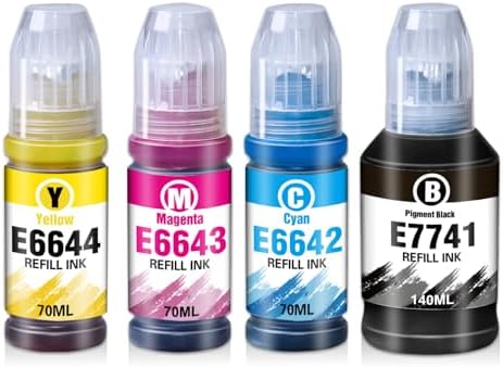 DOUBLE D 774 664 Ink Bottles 140ml/70ml Compatible with Epson EcoTank ...