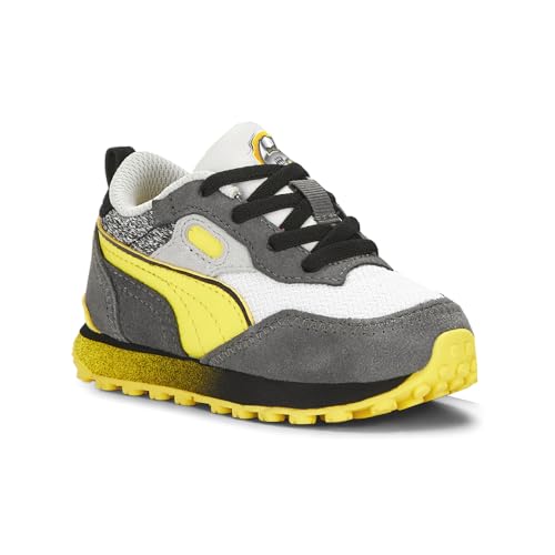 PUMA Toddler Boys Rider Fv Rubble X Patrol Lace Up Sneakers Shoes Casual - Grey, White, Yellow - Size 7 M2