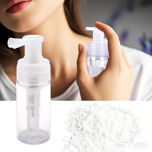 MEYIART Portable Detachable Travel Spray Bottle Container Barber Powder Bottle Spray - for Applying Talc and Powder - Refillable Hair Fiber Applicator for Hair Salon Home Beauty 3.7oz/110ml