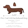 16 Precut Felt Dachshund Dog Embellishments – Wiener Dog Craft Shapes in Copper Canyon Brown – DIY Dachshund Ornaments, Scrapbooking, Party Decorations & Handmade Gifts – Made in USA #1