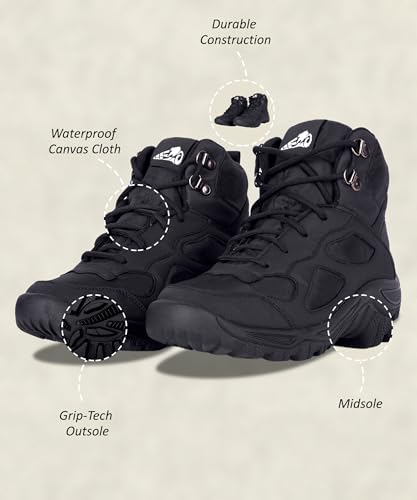Image of Leo Men's Waterproof Non-Slip Lightweight Outdoor High Top Ankle Boots For Men