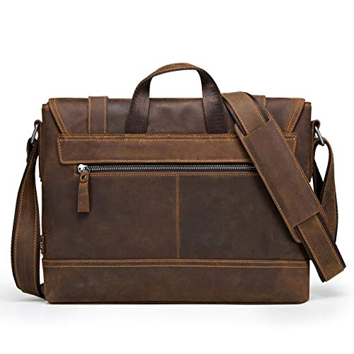 Vintage Leather Mens handbag, business bag, office bag, large capacity mens messenger bag, platform computer bag3