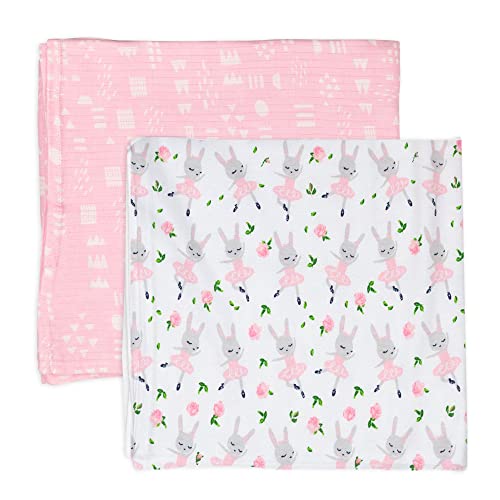 Image of HonestBaby Baby 100% Organic Cotton Swaddle Receiving Blankets (2 Pack)