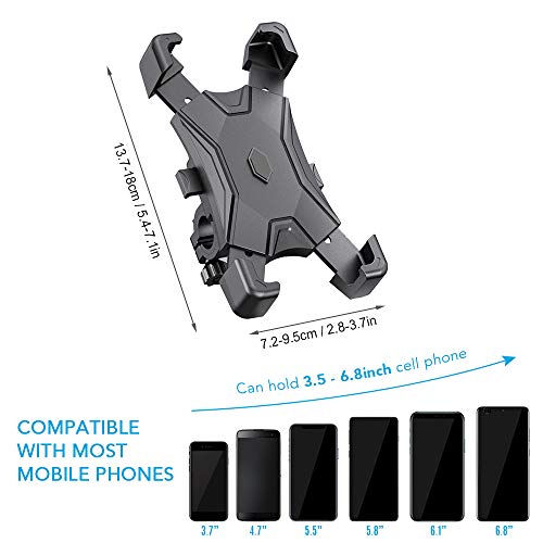 Leeofty Suporte de telefone para bicicleta leve ABS Suporte ajustável para telefone móvel
