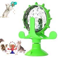 Food Spinning Windmill Dog,2-in-1 Interactive Dog Puzzle Toy & Slow Feeder,pet Puzzle Food Leaking Ball Toy,2025 New 360° Rotating Windmill Treat Dispenser,Cat Wheel Treat Dispensing Slow Feeder Toy