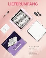 BRANTMAKER Staubabsaugung für nägel, Nagelstaubsauger, Absaugung Nagelstudio mit Bürste und 2 Filter, Nagel Staubsauger für Acrylnägel (Rosa) – Ansicht 6