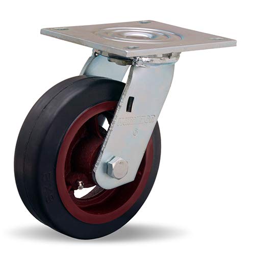 6" Hamilton (S-MS-6R) Medium Service Swivel Caster Mold on Rubber Wheel (S-MS-6R)
