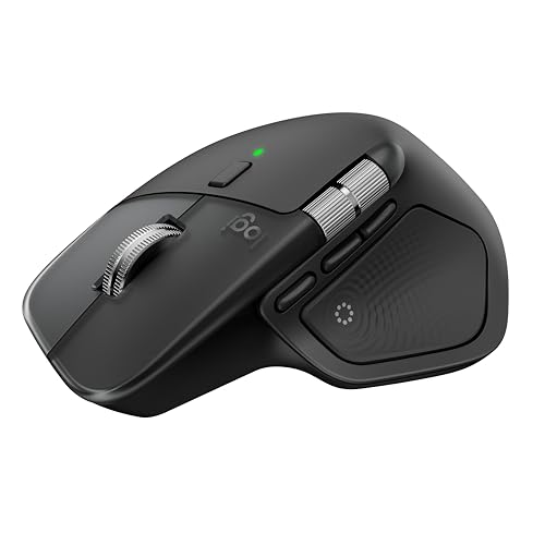 Logitech MX Master 4, mouse wireless ergonomico con feedback aptico dalle prestazioni avanzate, scorrimento ultraveloce, ricarica USB-C, Bluetooth, Windows, MacOS - Grafite