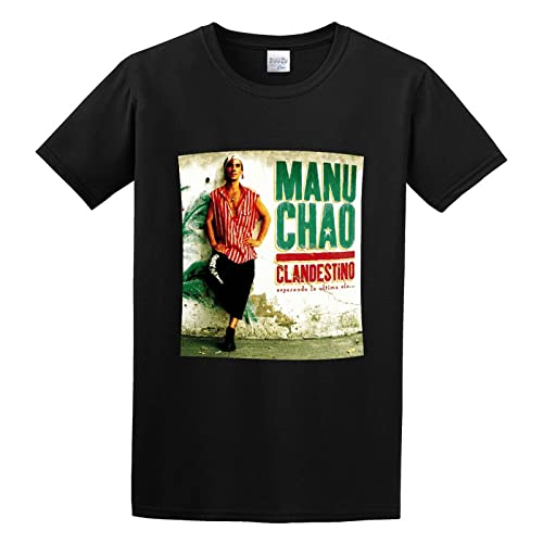 ZUINBU Manu Chao Clandestino Mens 100% Cotton Tshirt Size M Black
